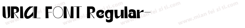 URIAL FONT Regular字体转换